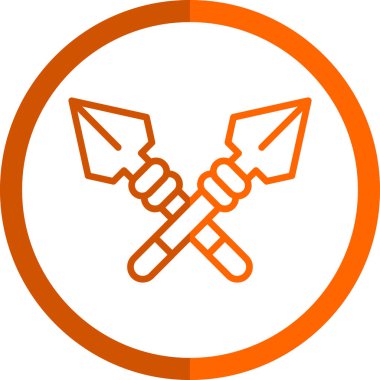 Mızrak logo vektör illüstrasyonu