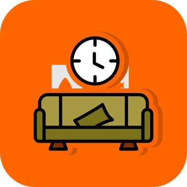 Koltuk simgesi, vektör illüstrasyonu