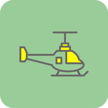 Helikopter. Web simgesi basit illüstrasyon