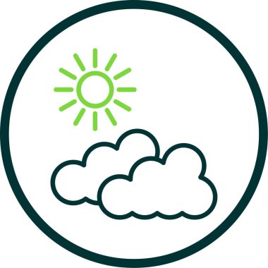 Hava durumu simgesi, vektör illüstrasyonu 