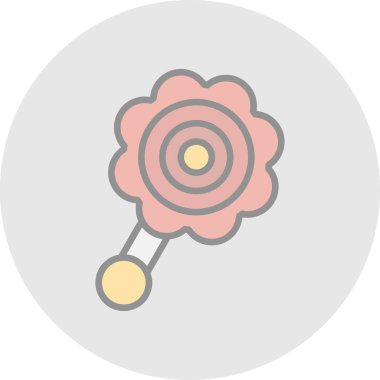 Çiçek. Web simgesi basit illüstrasyon