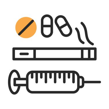 tıbbi ve bakım çizgisi vektör simgesi.