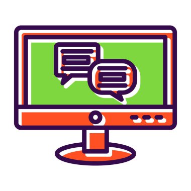 dizüstü bilgisayar ve konuşma balonu