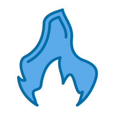 Ateş alevi. Web simgesi basit illüstrasyon