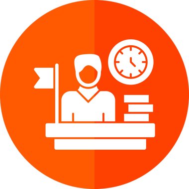 Müdür bey. Web simgesi basit illüstrasyon