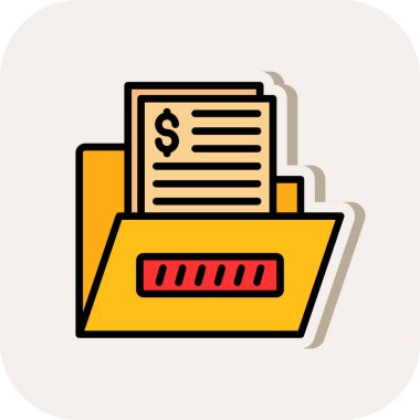 Kağıt belge simgesinin vektör illüstrasyonu