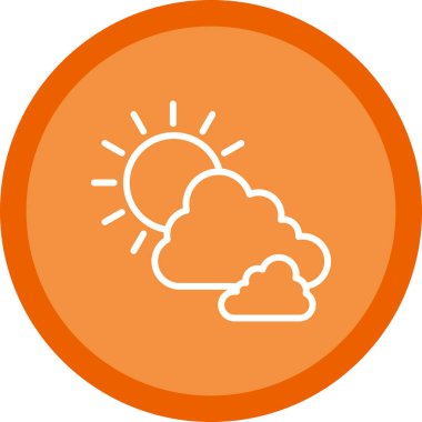 Hava durumu simgesi, vektör illüstrasyonu 