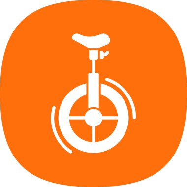 Unicycle simgesinin vektör illüstrasyonu