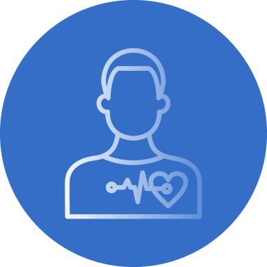 Kalp ikonu vektör illüstrasyonu