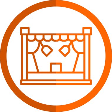 Sahne Ağı simgesi, vektör illüstrasyonu