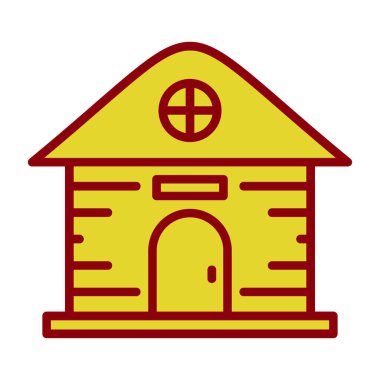 izole edilmiş renkli bina simgesi