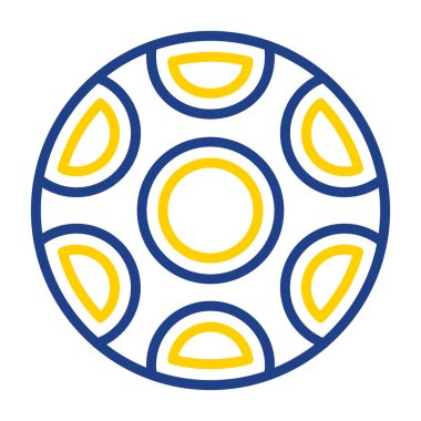 düz futbol topu simgesi, vektör illüstrasyonu