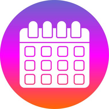 Takvim simgesi, vektör illüstrasyonu basit tasarım