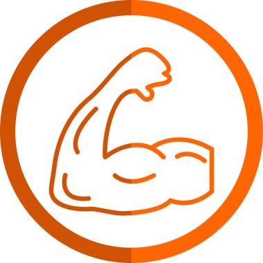 pazı simgesi. Web için basit kas vektör simgesi çizimi