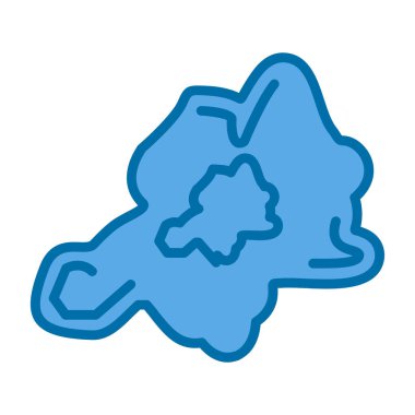 Deniz adasının haritası. vektör illüstrasyonu