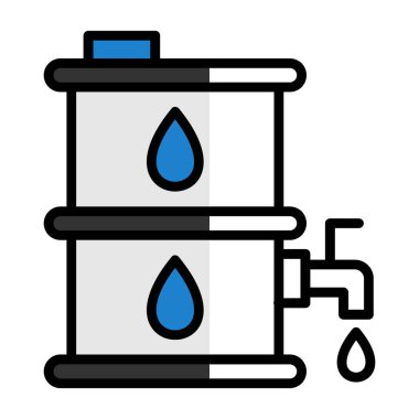 su tankı ikonu vektör illüstrasyonu