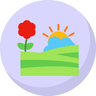 Çiçek bahçesi vektör simgesi