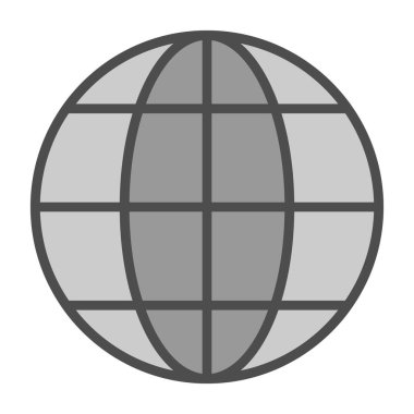 Küre. Web simgesi basit illüstrasyon