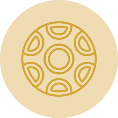 düz futbol topu simgesi, vektör illüstrasyonu