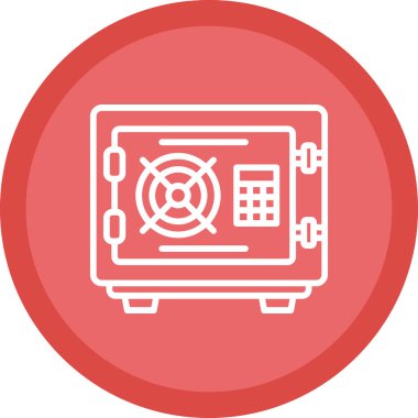 Güvenli kutu simgesi, vektör illüstrasyonu basit tasarım