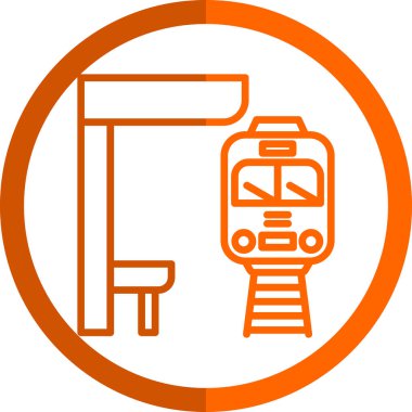 vektör tren istasyonu simgesi