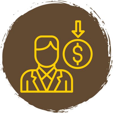 Dolar. vektör simgesi basit resimleme