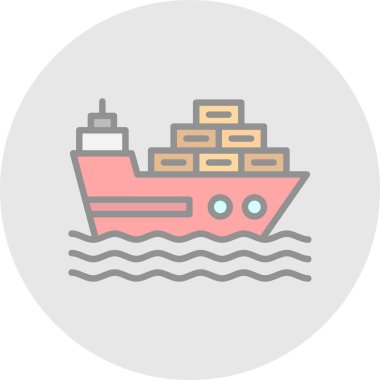 Gemi simgesi vektör illüstrasyonu 