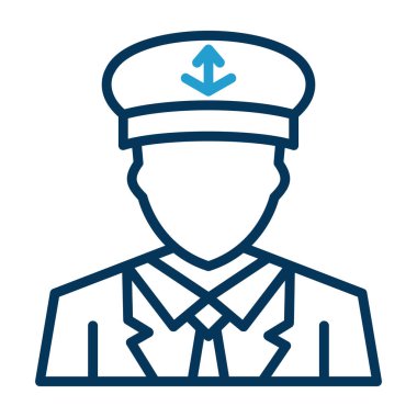 Kaptan simge vektör çizim