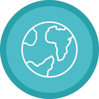 küresel vektör simgesi modern basit vektör illüstrasyon dünyası