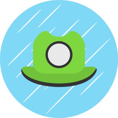 Yeşil ve sarı ikonun vektör illüstrasyonu.