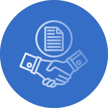 anlaşma belgesi vektör simgesi tasarımı