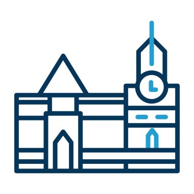 Kiliseye. Web simgesi basit illüstrasyon