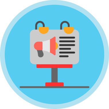 reklam panosu simgesi, vektör illüstrasyonu basit tasarım