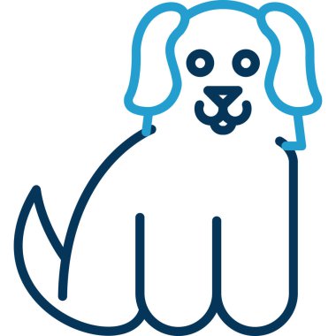 köpek simgesi, vektör illüstrasyonu basit tasarım