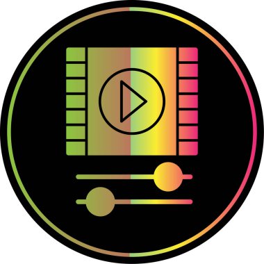 video oynatıcı simgesi, vektör illüstrasyonu 