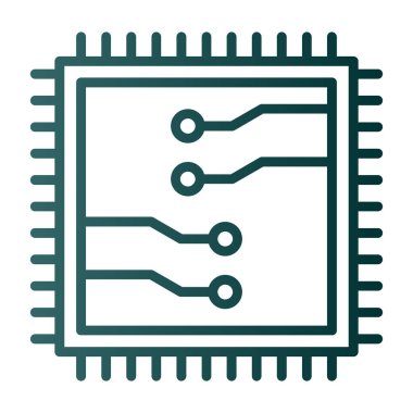 çip simgesi, vektör illüstrasyonu basit tasarım