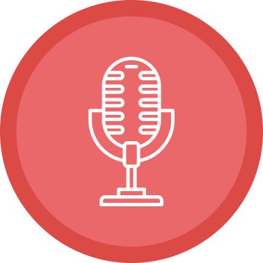 mikrofon simgesi, vektör illüstrasyonu basit tasarım