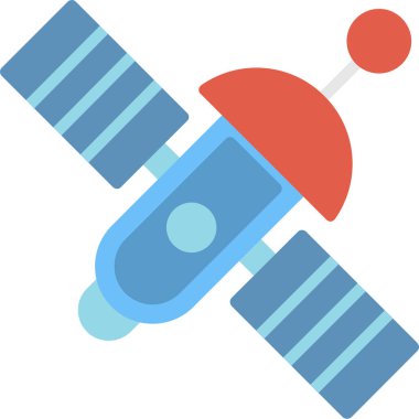 satellite icon, vector illustration simple design