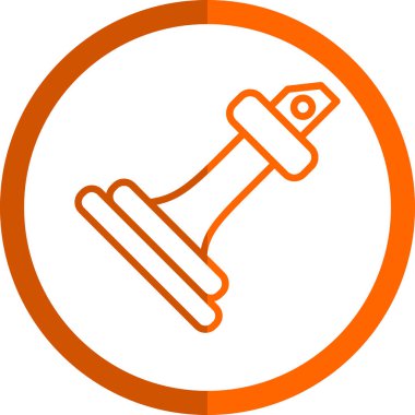 İzole edilmiş tek bir çan simgesinin vektör çizimi