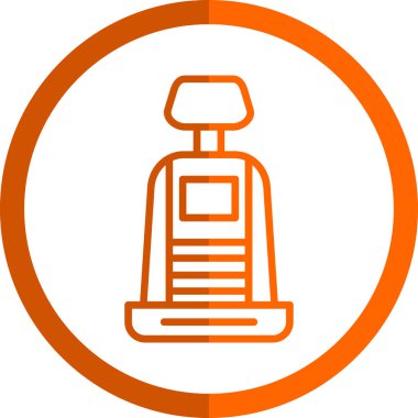 araba koltuğu simgesi, vektör illüstrasyonu basit tasarım