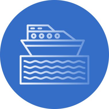 tekne ikonu vektör illüstrasyonu