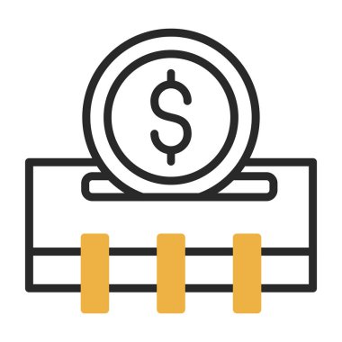 Dolar işaretli dolar paraları