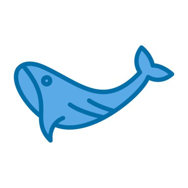 Balina simgesi. Vektör çizim 