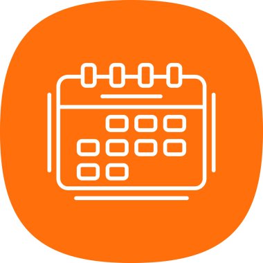 Takvim simgesi, vektör illüstrasyonu basit tasarım