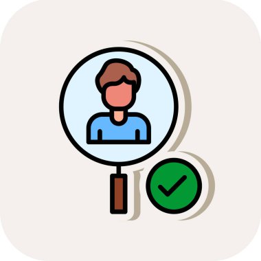 Büyüteç vektör düz renk simgesi