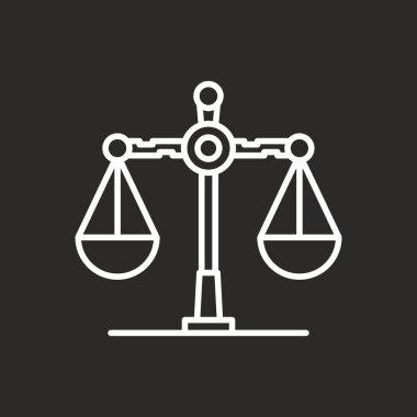 adalet sembolü web simgesi illüstrasyonu 