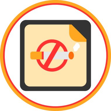 Sigara içilmiyor, vektör simgesi