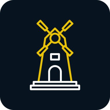 Yel değirmeni simgesi, vektör biçimi
