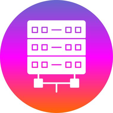 sunucu simgesi, vektör illüstrasyonu basit tasarım