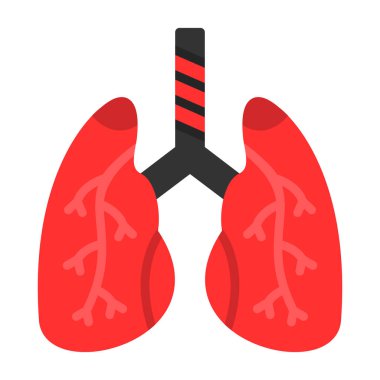 akciğerler web simgesi basit illüstrasyon 